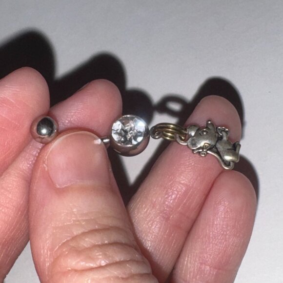 Mouse Dangle Belly Ring - Picture 13 of 13